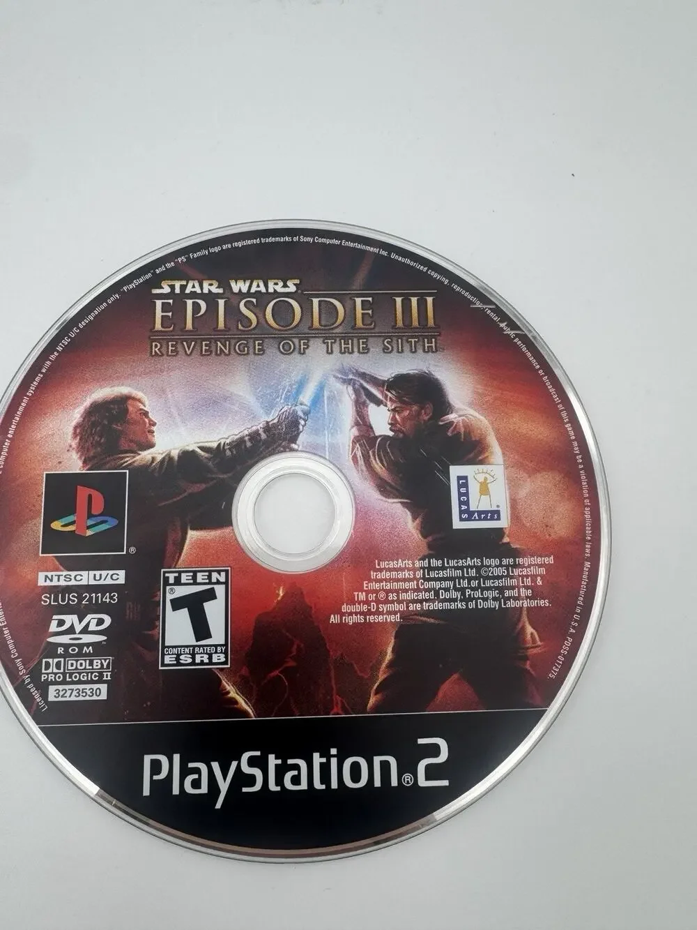 Star Wars Episode III 3 Revenge of the Sith (PlayStation 2) Disk Only